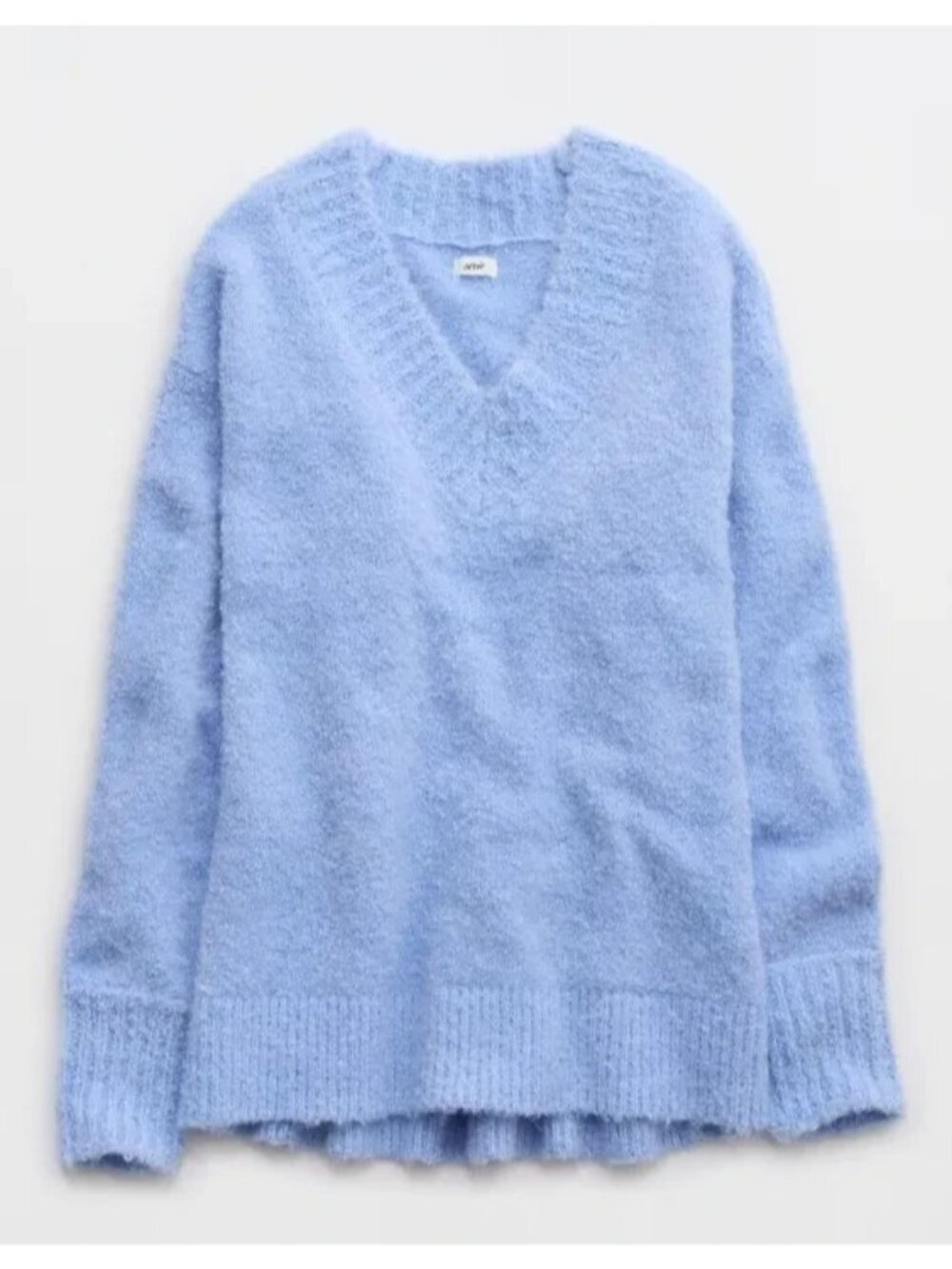 Aerie Teddy Boucle Sweater V Neck  XXL  NWT